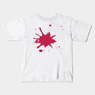 Color of The Year 2023 Viva Magenta Paint Splatter Kids T-Shirt